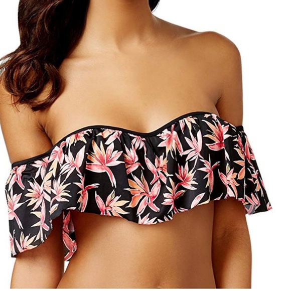 Hula Honey Women's Paradise Falls Tropical Print Bikini Top NEW - Picture 1 of 1